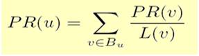 PageRank formula