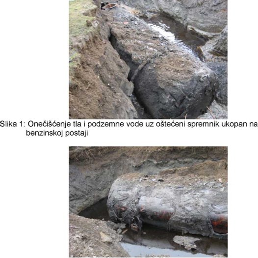 Utjecaj oštecenog spremnika na onecišcenje tla i podzemne vode